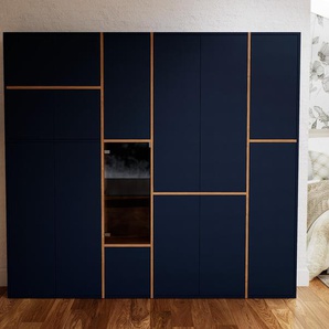 Aktenschrank Blau - Flexibler Büroschrank: Türen in Blau - Hochwertige Materialien - 228 x 194 x 34 cm, Modular