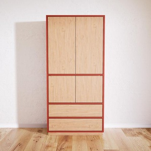 Aktenschrank Eiche - Büroschrank: Schubladen in Eiche & Türen in Eiche - Hochwertige Materialien - 77 x 162 x 34 cm, Modular