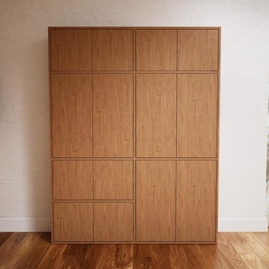 Aktenschrank Eiche - Flexibler Büroschrank: Türen in Eiche - Hochwertige Materialien - 151 x 194 x 34 cm, Modular