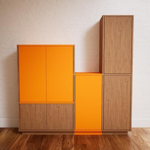 Aktenschrank Eiche - Flexibler Büroschrank: Türen in Eiche - Hochwertige Materialien - 154 x 162 x 34 cm, Modular