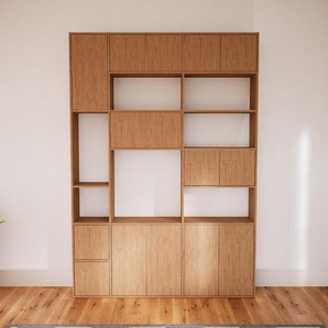 Aktenschrank Eiche - Flexibler Büroschrank: Türen in Eiche - Hochwertige Materialien - 190 x 271 x 34 cm, Modular