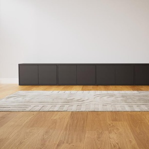 Aktenschrank Graphitgrau - Flexibler Büroschrank: Türen in Graphitgrau - Hochwertige Materialien - 300 x 40 x 34 cm, Modular