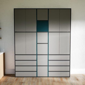 Aktenschrank Grau - Büroschrank: Schubladen in Grau & Türen in Grau - Hochwertige Materialien - 190 x 232 x 34 cm, Modular