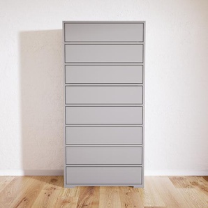 Aktenschrank Grau - Flexibler Büroschrank: Schubladen in Grau - Hochwertige Materialien - 77 x 158 x 34 cm, Modular