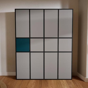 Aktenschrank Grau - Flexibler Büroschrank: Türen in Grau - Hochwertige Materialien - 156 x 194 x 34 cm, Modular