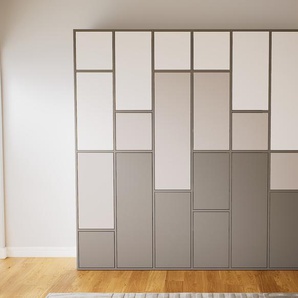Aktenschrank Grau - Flexibler Büroschrank: Türen in Grau - Hochwertige Materialien - 233 x 232 x 47 cm, Modular