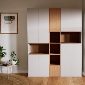 Aktenschrank Hellgrau - Flexibler Büroschrank: Türen in Hellgrau - Hochwertige Materialien - 190 x 232 x 47 cm, Modular