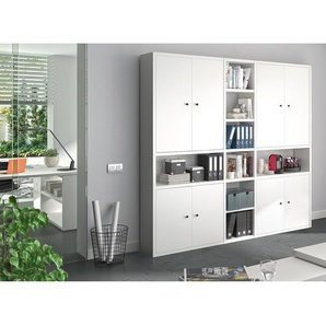 Aktenschrank-Kombination VI 230 x 221 x 33cm Weiß