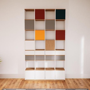 Aktenschrank Weiß - Büroschrank: Schubladen in Weiß & Türen in Weiß - Hochwertige Materialien - 156 x 277 x 34 cm, Modular