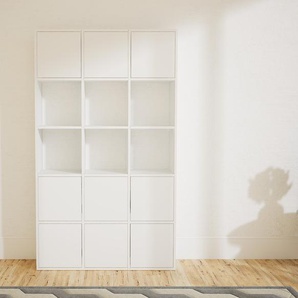 Aktenschrank Weiß - Flexibler Büroschrank: Türen in Weiß - Hochwertige Materialien - 118 x 194 x 34 cm, Modular