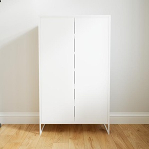 Aktenschrank Weiß - Flexibler Büroschrank: Türen in Weiß - Hochwertige Materialien - 77 x 129 x 34 cm, Modular