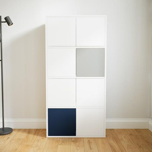 Aktenschrank Weiß - Flexibler Büroschrank: Türen in Weiß - Hochwertige Materialien - 77 x 156 x 34 cm, Modular