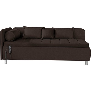 alina Schlafsofa Kiana, Liegefläche 90/200 cm oder 100/200 cm, Bettkasten, Zierkissen-Set