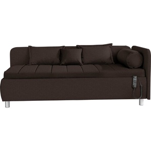 alina Schlafsofa Kiana, Liegefläche 90/200 cm oder 100/200 cm, Bettkasten, Zierkissen-Set