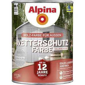 Alpina Wetterschutzfarbe halbdeckend 2,5 l vintagegrau