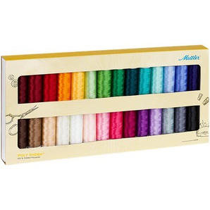 AmannMettler Embroidery thread set in basic colors of 28 rl