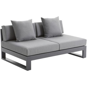 Amatio Loungesofa, Anthrazit, Metall, Textil, 2-Sitzer, Füllung: Schaumstoff,Schaumstoff,Polyester, 140x60x90 cm, Bsci, Loungemöbel, Gartensofas