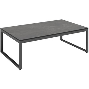 Amatio Loungetisch, Anthrazit, Dunkelbraun, Metall, Kunststoff, rechteckig, U-Form, 60x33x100 cm, Loungemöbel, Loungetische