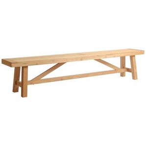 Ambia Garden Gartenbank, Teak, Holz, Recyclingholz, Teakholz, Hartholz, 3-4-Sitzer, 220x45x35 cm, Holzmöbel, Sitzgelegenheiten Holz, Gartenbänke Holz