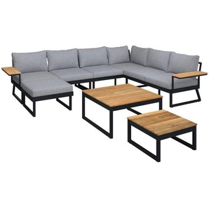 Ambia Garden Loungegarnitur Teakholz, Holz, Metall, Teakholz, Loungemöbel, Loungemöbel-Sets