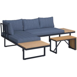 Ambia Garden Loungegarnitur Teakholz, Teak, Holz, Metall, Teakholz, Hartholz, 56x77x60 cm, Loungemöbel, Loungemöbel-Sets