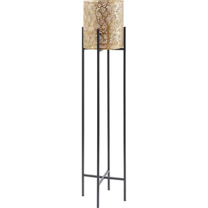 Ambia Home Blumentopf, Schwarz, Gold, Metall, zylindrisch, 97.5 cm, Dekoration, Blumen & Zubehör, Übertöpfe