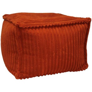 Ambia Home Pouf, Textil, 270 l, Füllung: Styroporkugeln, 70x70x40 cm, Indoor, Reißverschluss, Wohnzimmer, Hocker, Poufs