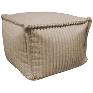 Ambia Home Pouf, Textil, 270 l, Füllung: Styroporkugeln, 70x70x40 cm, Indoor, Reißverschluss, Wohnzimmer, Hocker, Poufs