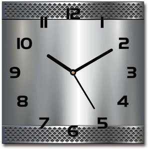 Analoge Wanduhr Metal Background 60 cm Geräuschlos