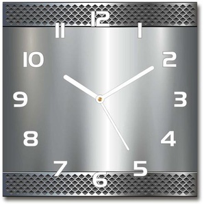 Analoge Wanduhr Metal Background 60 cm Geräuschlos