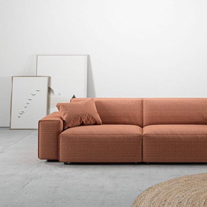 andas Big-Sofa Glimminge auch in Breitcord, Feincord + Easy care-Bezug, besondere Kedernähte Zierkissen