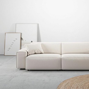 andas Big-Sofa Glimminge auch in Breitcord, Feincord + Easy care-Bezug, besondere Kedernähte Zierkissen