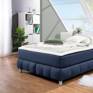 andas Boxspringbett Salo, Ohne Kopfteil, inkl. Topper, auch in Überlänge 220 cm