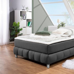 andas Boxspringbett Salo, Ohne Kopfteil, inkl. Topper, auch in Überlänge 220 cm