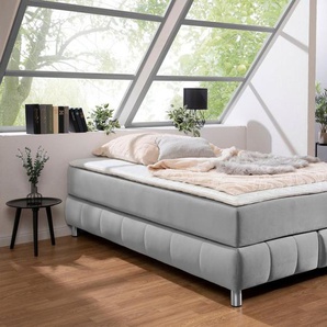 andas Boxspringbett Salo, Ohne Kopfteil, inkl. Topper, auch in Überlänge 220 cm