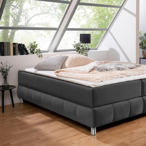 andas Boxspringbett Salo, Ohne Kopfteil, inkl. Topper, auch in Überlänge 220 cm