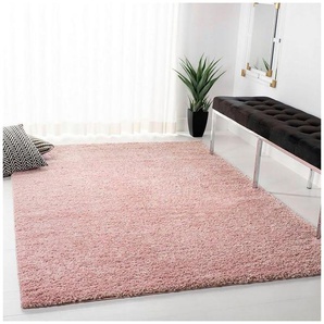 andas Hochflor-Teppich Tretten, rechteckig, Höhe: 30 mm, Shaggy, Uni Farben, weich & kuschelig, pflegeleicht, Wohnzimmer