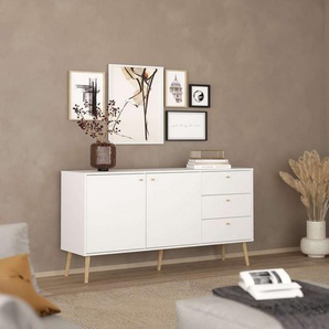 andas Sideboard Bodo, Aufbewahrung, Schubladenschrank, Sideboard, Kommode mit 2 Türen, 3 Schubladen, Breite 147 cm