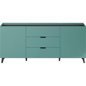 andas Sideboard Mikkeline (1 St), matt, B / H: ca. 181 / 60 cm, TV-Schrank, blau, türkis