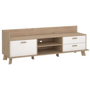 andas TV-Schrank Ikast TV-Möbel, Sideboard, TV-Unit, Fernsehschrank, TV-Element 1 Tür, 2 Schubladen, Breite 182 cm, Höhe 61,6 cm