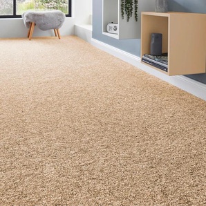 ANDIAMO Teppichboden Schlinge Matz Teppiche meliert, Breite 400 cm oder 500 cm, strapazierfähig & pflegeleicht Gr. B: 500cm, 6mm, L: 450cm, beige (sand)