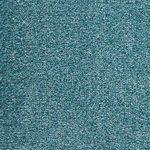 ANDIAMO Teppichboden Velours Verona Teppiche Uni Farben, Breite 400 cm oder 500 cm, strapazierfähig, pflegeleicht Gr. B: 400cm, 6mm, L: 400cm, blau (türkis)