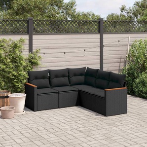 Andreita 62Cm Breite Outdoor Wicker L-Form Patio Wohnlandschaft mit Kissen