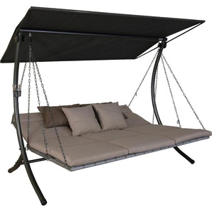 Angerer Freizeitmöbel Hollywoodschaukel Luxus Smart sand, 3-Sitzer, Bettfunktion, BxTxH: 210x145x160 cm