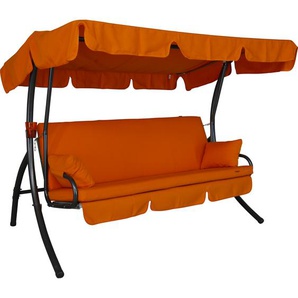 Angerer Freizeitmöbel Hollywoodschaukel Trend Fun 3-Sitzer orange 210 x 160 x 145 cm