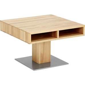 Anrei Couchtisch, Braun, Buche, Holz, Buche, Kernbuche, massiv, quadratisch, eckig, Bodenplatte, 69x47x69 cm, Made in Austria, höhenverstellbar, Wohnzimmer, Wohnzimmertische, Couchtische, Couchtische höhenverstellbar