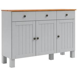 Anrichte HOME AFFAIRE Alby2 Sideboards Gr. B/H/T: 125 cm x 85 cm x 38 cm, 3 St., grau, honigfarben Mit 3 Türen, Schubkästen und Metallgriffe, Breite 125 cm