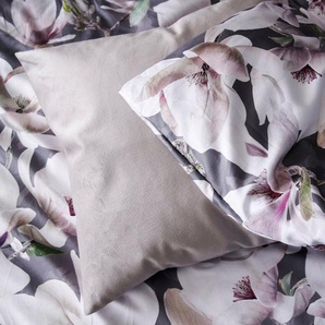 APELT Wendebettwäsche Dorothy, Satin (Bio-Baumwolle), exklusive Design Bettwäsche mit großblütigen Magnolienzweige