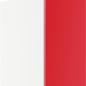 Apothekerschrank IMPULS KÜCHEN Turin, Breite/Höhe: 30/190,7 cm, mit Soft-Close Schränke Gr. B/H/T: 30 cm x 190,7 cm x 57,9 cm, rot (rot hochglanz) Apothekerschränke vormontiert, mit Auszug, Körben