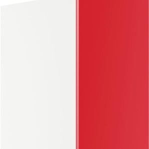Apothekerschrank IMPULS KÜCHEN Turin, Breite/Höhe: 30/205,1 cm, mit Soft-Close Schränke Gr. B/H/T: 30 cm x 205,1 cm x 57,9 cm, rot (rot hochglanz) Apothekerschränke vormontiert, mit Auszug, Körben